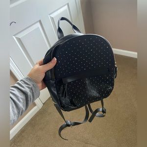 Mini black backpack